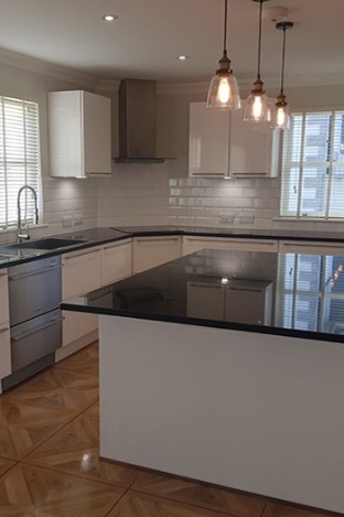 Shiny polished kitchen area