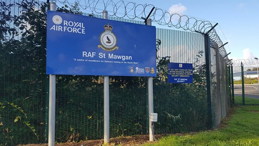 Ready to start work at RAF base